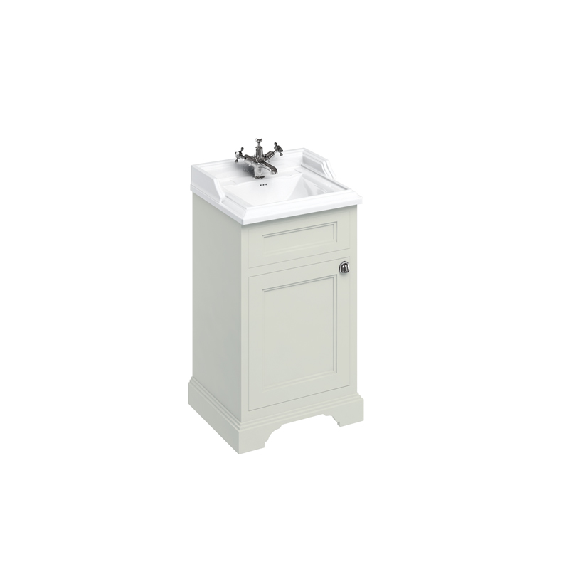 Freestanding 50cm basin unit with door - Sand